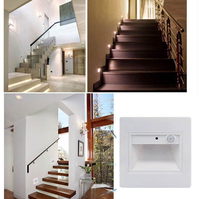 PIR Sensor Sound Light Control 3000K 6000K Smart LED Stair Lights PIR Sensor Sound Light Control 3000K 6000K Smart LED Stair Lights